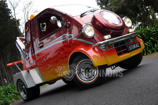 Illustration for article titled Front Mounted Spare Tires - Awesome, or Redneck?